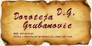 Doroteja Grubanović vizit kartica